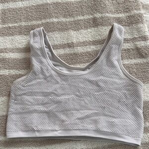 Aerie Mesh Sports Bra - Light Gray